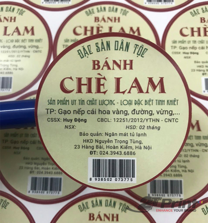 thông tin cần thiết in tem nhãn
